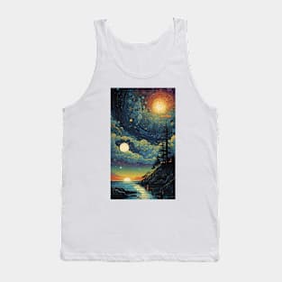 Starry Night Symphony: Van Gogh's Oceanic Overture Tank Top